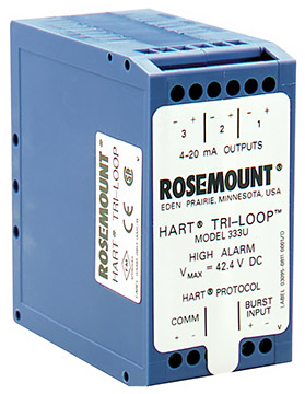 Rosemount 333 — преобразователь сигнала HART Tri-Loop